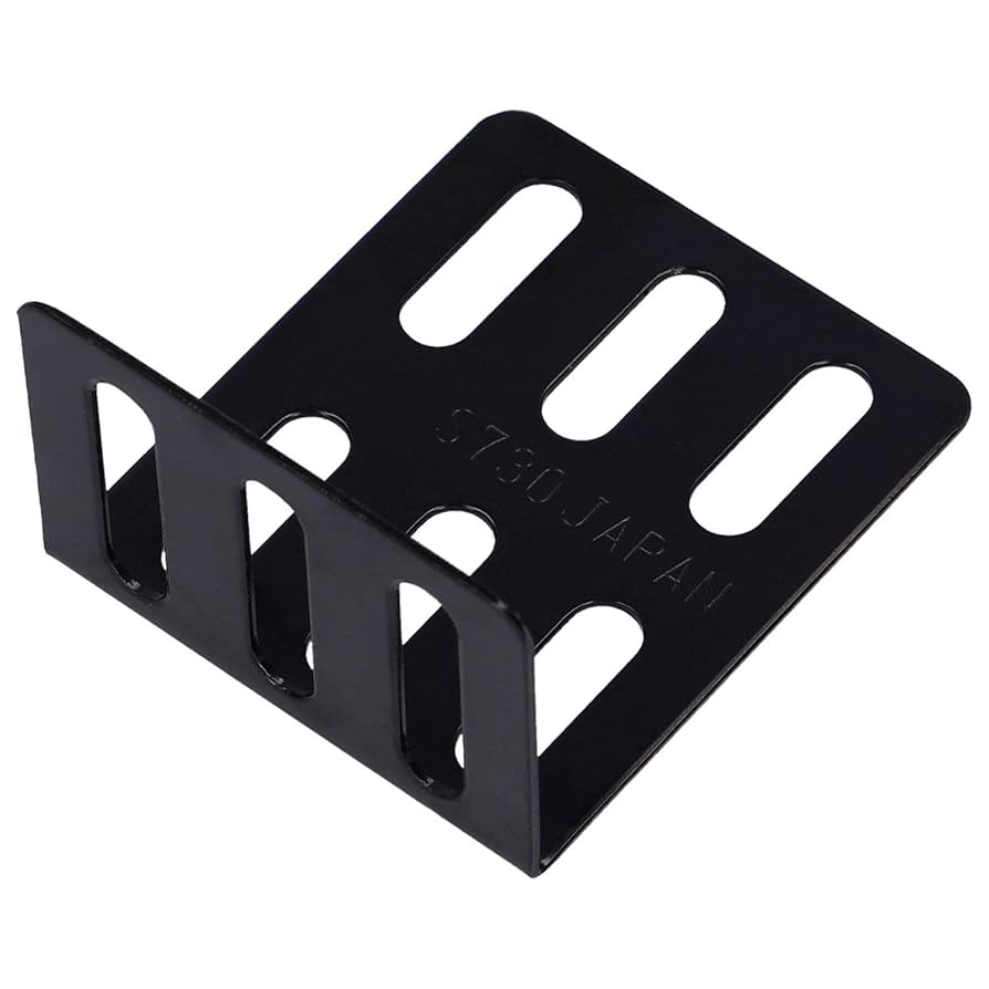 もね Amazon | エーモン(amon) 取付金具(L型) 黒 穴径7mm 55×65×40mm